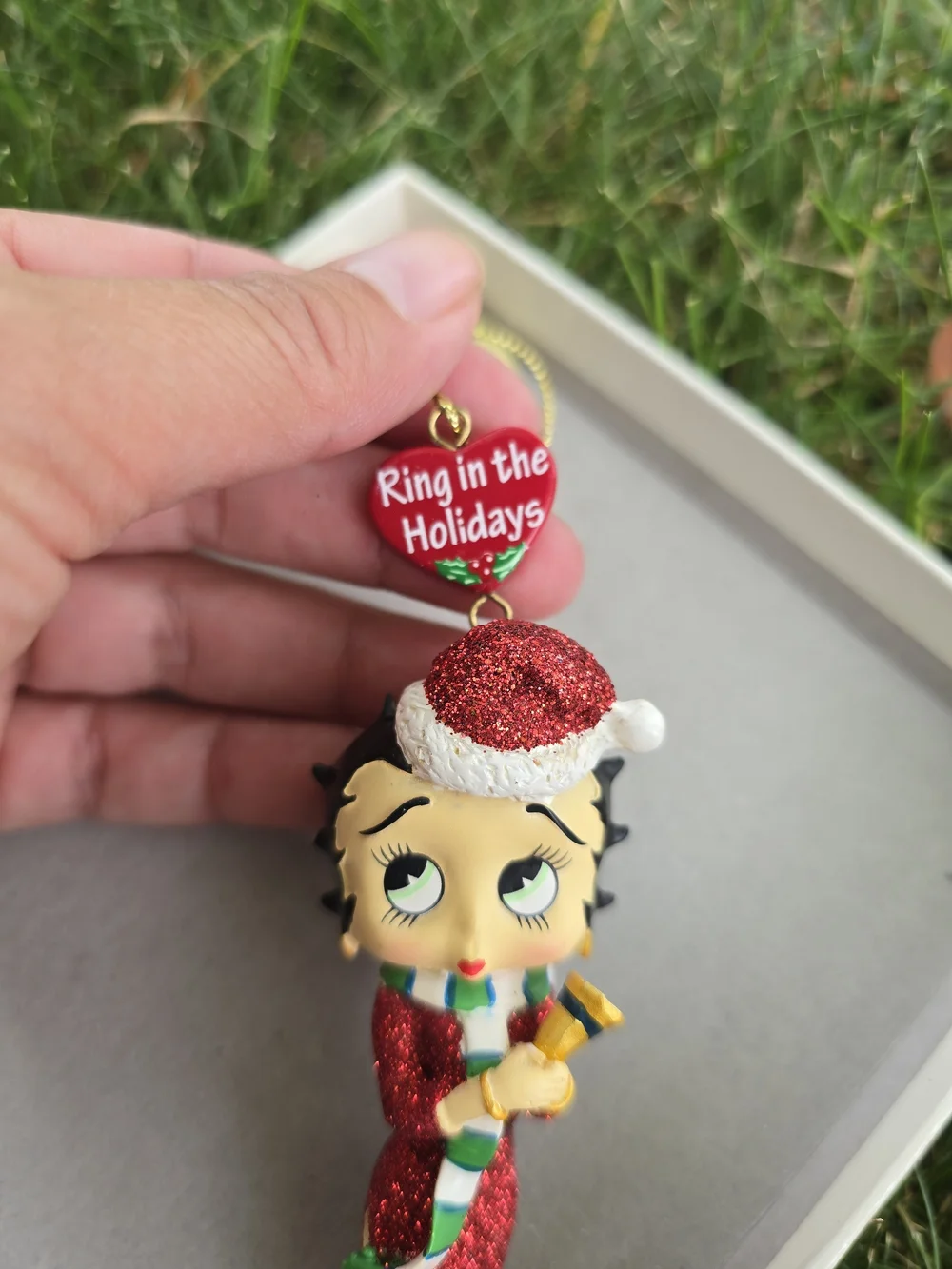 collectible Danbury Mint Betty Boop holiday glitter Christmas ornament